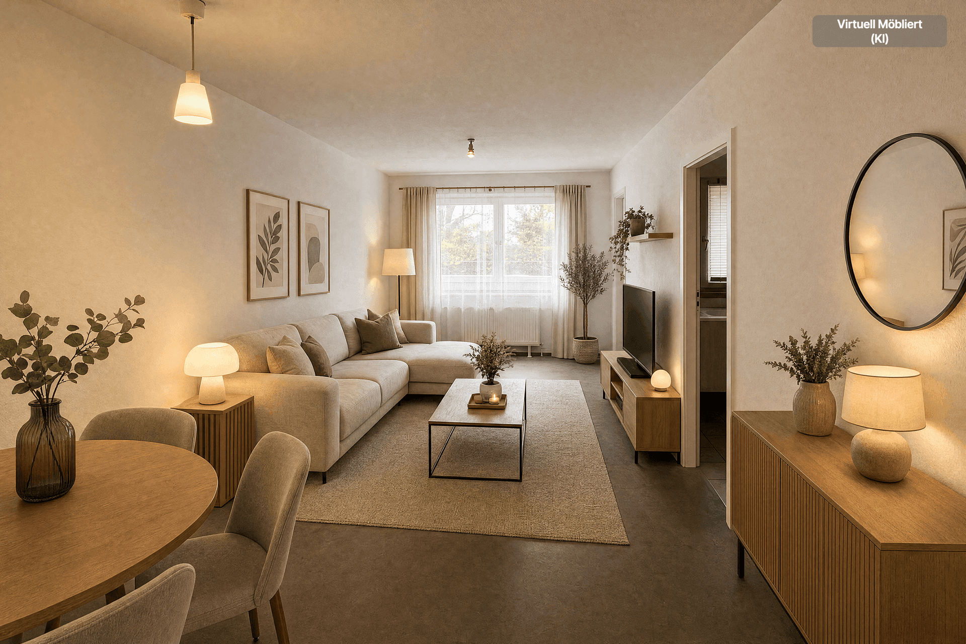 Helle 2‑Zimmer‑Erdgeschosswohnung mit Südterrasse und Garten